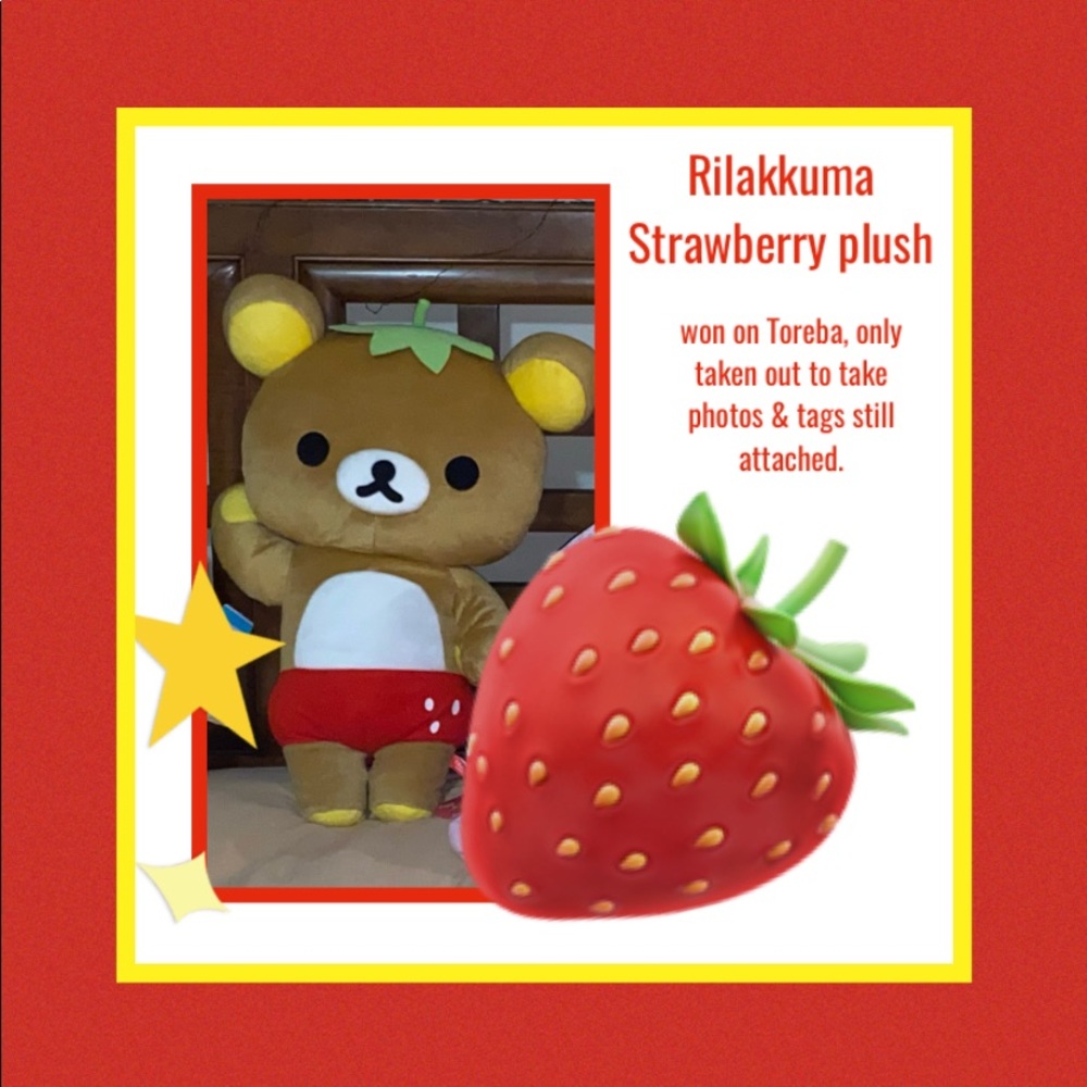 San-X Rilakkuma Strawberry Plush